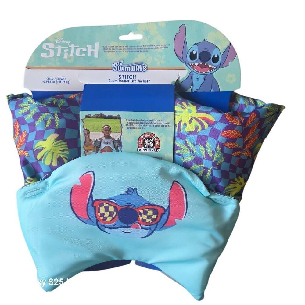 Disney Stitch kids life jacket vest 35-55 lbs new